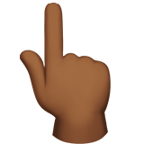 Backhand Index Pointing Up on Apple iOS 13.3