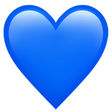 Blue Heart on Apple iOS 13.3