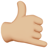 Call Me Hand: Medium-Light Skin Tone on Apple iOS 13.3