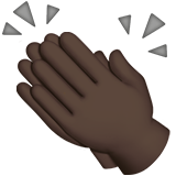 Clapping Hands: Dark Skin Tone on Apple iOS 13.3