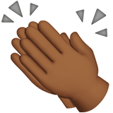 Clapping Hands: Medium-Dark Skin Tone on Apple iOS 13.3