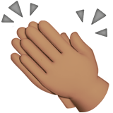 Clapping Hands: Medium Skin Tone on Apple iOS 13.3