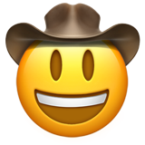 Cowboy Hat Face on Apple iOS 13.3