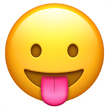Face with Tongue on Apple iOS 13.3