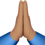Folded Hands: Medium Skin Tone on Apple iOS 13.3