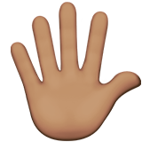 Hand with Fingers Splayed: Medium Skin Tone on Apple iOS 13.3