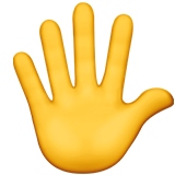 Hand with Fingers Splayed on Apple iOS 13.3
