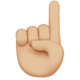 Index Pointing Up: Medium-Light Skin Tone on Apple iOS 13.3