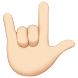 Love-You Gesture: Light Skin Tone on Apple iOS 13.3