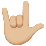 Love-You Gesture: Medium-Light Skin Tone on Apple iOS 13.3