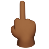 Middle Finger: Medium-Dark Skin Tone on Apple iOS 13.3