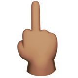 Middle Finger: Medium Skin Tone on Apple iOS 13.3