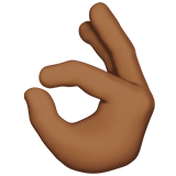 OK Hand: Medium-Dark Skin Tone on Apple iOS 13.3