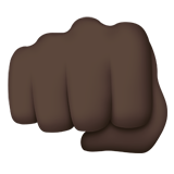 Oncoming Fist: Dark Skin Tone on Apple iOS 13.3