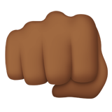 Oncoming Fist: Medium-Dark Skin Tone on Apple iOS 13.3