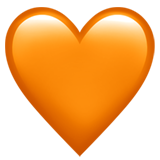 Orange Heart on Apple iOS 13.3