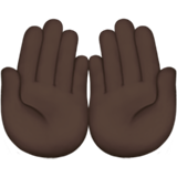 Palms Up Together: Dark Skin Tone on Apple iOS 13.3