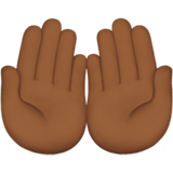 Palms Up Together: Medium-Dark Skin Tone on Apple iOS 13.3