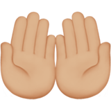 Palms Up Together: Medium-Light Skin Tone on Apple iOS 13.3