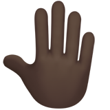 Raised Back of Hand: Dark Skin Tone on Apple iOS 13.3