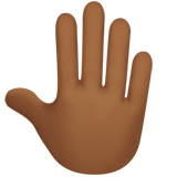 Raised Back of Hand: Medium-Dark Skin Tone on Apple iOS 13.3