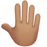 Raised Back of Hand: Medium Skin Tone on Apple iOS 13.3
