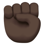 Raised Fist: Dark Skin Tone on Apple iOS 13.3