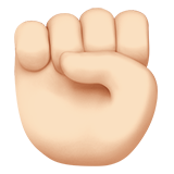 Raised Fist: Light Skin Tone on Apple iOS 13.3