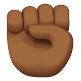 Raised Fist: Medium-Dark Skin Tone on Apple iOS 13.3