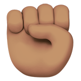 Raised Fist: Medium Skin Tone on Apple iOS 13.3
