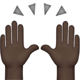 Raising Hands: Dark Skin Tone on Apple iOS 13.3