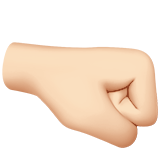 Right-Facing Fist: Light Skin Tone on Apple iOS 13.3