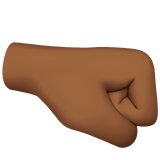 Right-Facing Fist: Medium-Dark Skin Tone on Apple iOS 13.3