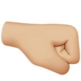 Right-Facing Fist: Medium-Light Skin Tone on Apple iOS 13.3