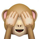 See-No-Evil Monkey on Apple iOS 13.3