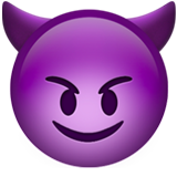 Smiling Face with Horns on Apple iOS 13.3