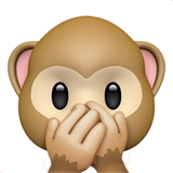 Speak-No-Evil Monkey on Apple iOS 13.3