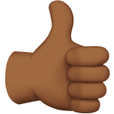 Thumbs Up: Medium-Dark Skin Tone on Apple iOS 13.3