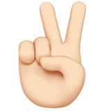 Victory Hand: Light Skin Tone on Apple iOS 13.3