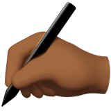 Writing Hand: Medium-Dark Skin Tone on Apple iOS 13.3