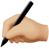 Writing Hand: Medium-Light Skin Tone on Apple iOS 13.3