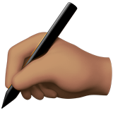 Writing Hand: Medium Skin Tone on Apple iOS 13.3