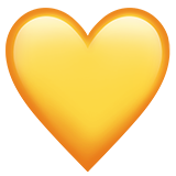 Yellow Heart on Apple iOS 13.3