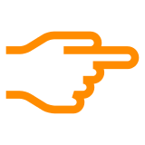 Backhand Index Pointing Right on Docomo 2013