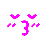 Kissing Face with Closed Eyes on Docomo 2013