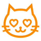Smiling Cat with Heart-Eyes on Docomo 2013