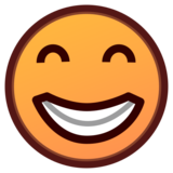 Beaming Face with Smiling Eyes on emojidex 1.0.34