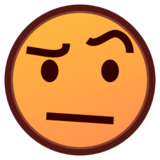 Face with Raised Eyebrow on emojidex 1.0.34