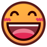 Grinning Face with Smiling Eyes on emojidex 1.0.34