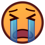 Loudly Crying Face on emojidex 1.0.34